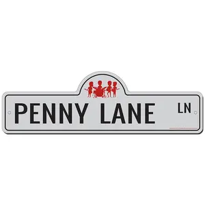 SignMission  18 x 6 in. Penny Lane Street Sign