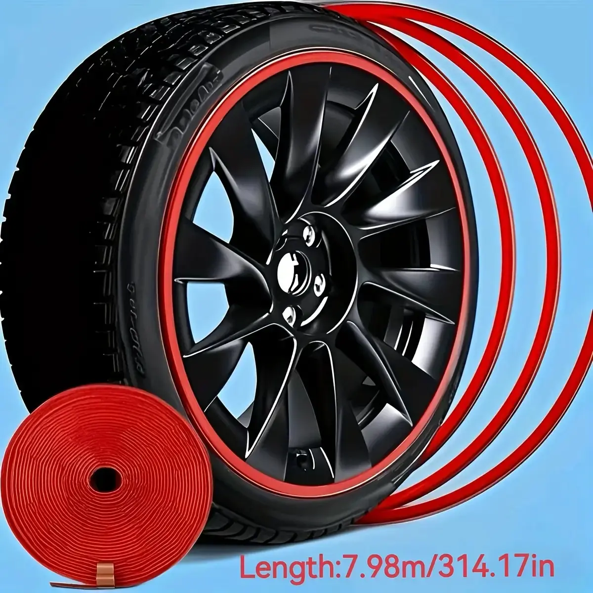 [ABS Impact-Resistant] ABS Impact-Resistant Car Wheel Rim Protector - Anti-Collision & Scratch-Resistant, Heavy-Duty Cover with RedRedRedRedRedRedRedRedRedRedRedRedRed, Vibrant Color Options, Durable Wheel Guard
