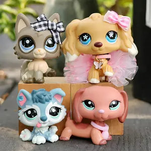 4-Pack Bobble Head Mini Pet Figures - Cute Cat & Dog Collectible Toys with Accessories, Ideal for Kids & Collectors, Ages 4+