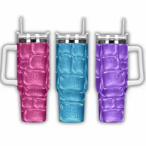 40oz Cool Crush Bubble Tumbler, Super Solid Printed 3D Effect Tumbler, 3D Visual Printed Graphic Hard Tumbler, Travel Mug