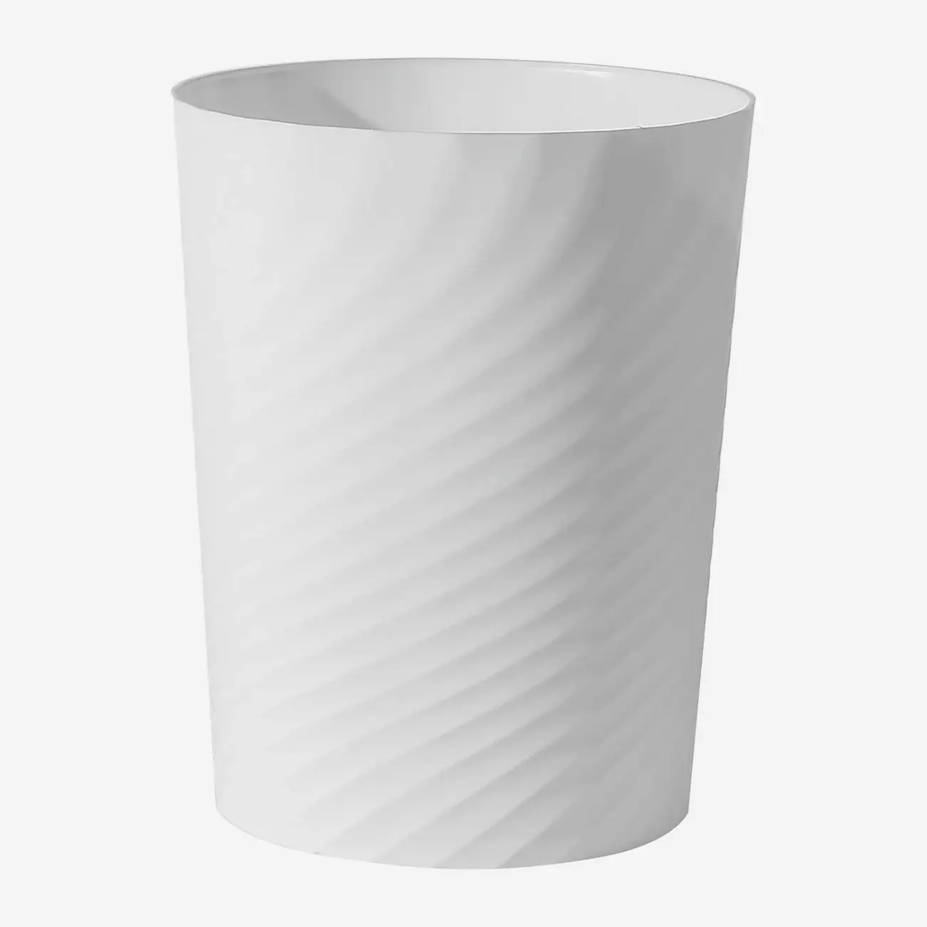Plastic Small Bathroom Trash Can Wastebasket Garbage Can, White | Sturdy-Easy to Clean, Bathroom, Laundry Room, Kitchen, Office, Kids Room, Dorm, Bedroom, 1.8