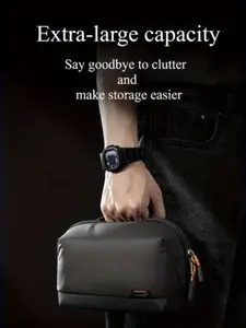 New Digital Storage Bag Data Cable Organizer Travel Crossbody Bag Portable Power Bank Case, Essential Electronics Accessory