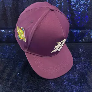 R Purple Hat with Distinctive Logo and Vibrant Maroon Color for Stylish Wear