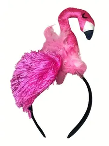 Pink Flamingo Headband - Cute Bird Feather Headband Costume Accessory