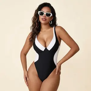 Women's 2026 Trendy Tummy Control 1-Piece Swimsuit, Apron Belly Slimming Design, Snatched Waistline (Sports & Outdoor Swimwear)