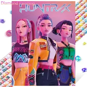 1 DIY handcraft diamond painting kit, 5D diamond art set, DIY decoration, fashionable outfit, dynamic fonts, bright colors. Diamond painting kit with full round drills, mosaic, diamond art, DIY home decoration, suitable for Christmas.