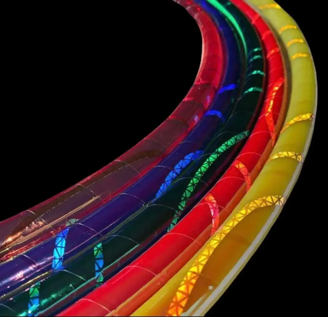 Mini's Hoop Set - Lava Iridescent Reflective Taped Hula Hoop - Polypro or HDPE - Collapsible - Vibrant Hoops Signature Style (2 qty)