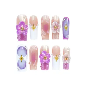 3D Reusable Handmade Press-On Nails – Acrylic, REUSABLE 3D Gel Summer 2025/Prom