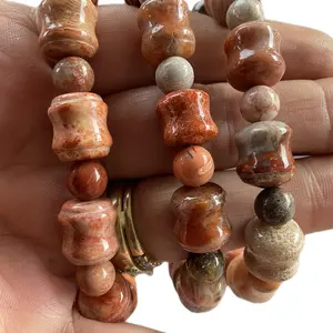 Coral Fossil Jade Bracelet
