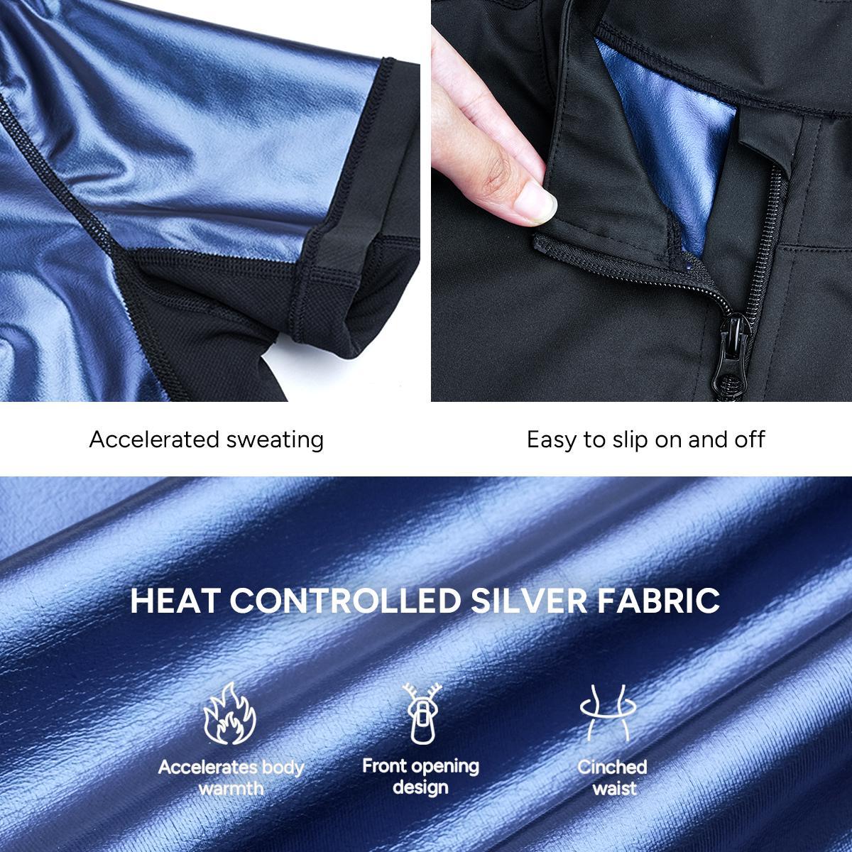 Nebility Women's Full Body Sauna Suit Long-Sleeved Jumpsuit with Waist Trainers for Sweating Profusely - Stylish Activewear & Sports Outfits Workout Gym Clothing Workout Apparel