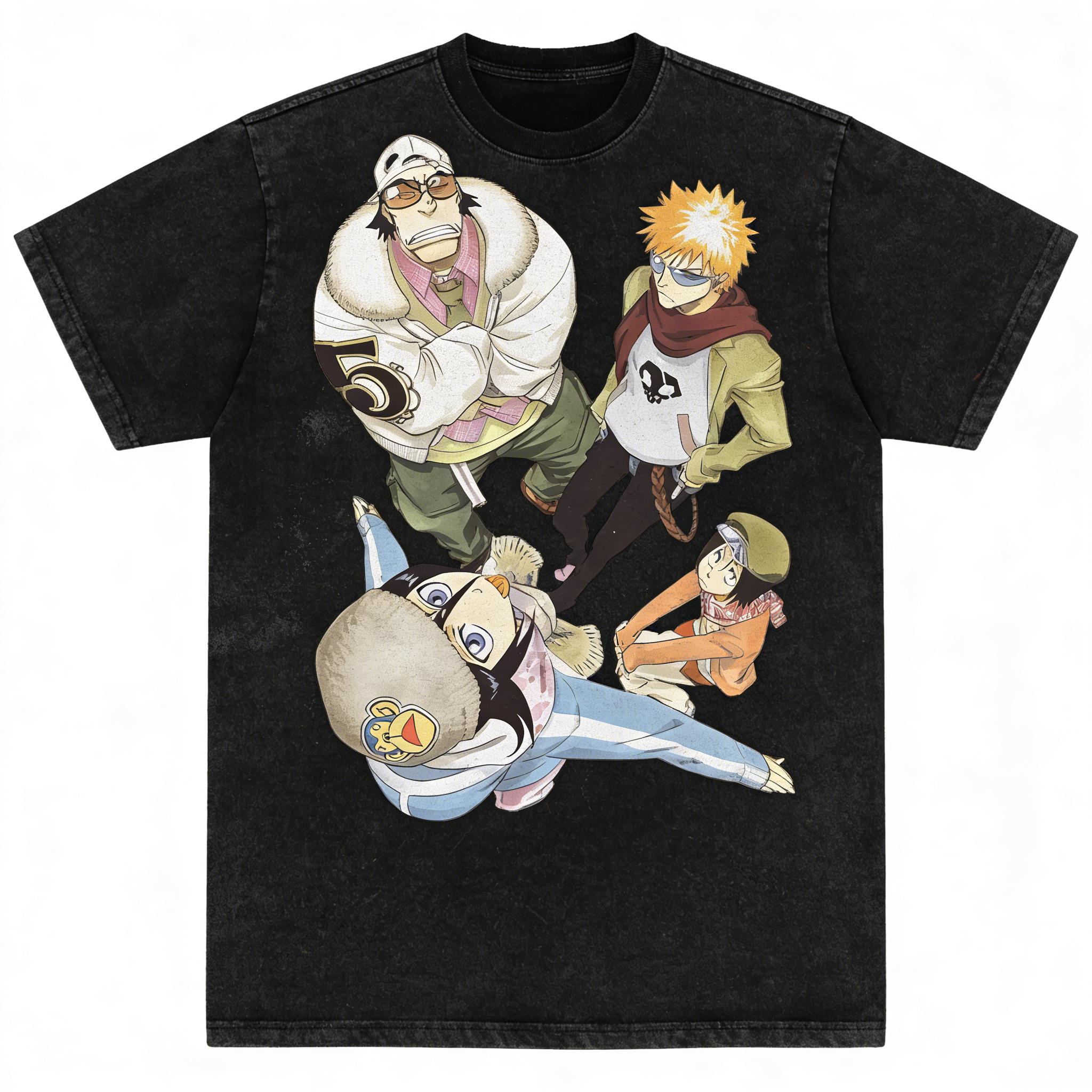 Anime Bleach Funny Cute Shirt - Oversized Anime Vintage Washed shirt , Ichigo , Rukia , Gift for her , gift for him , gift for anime fan Bleach anime merchandise, perfect for anime fans