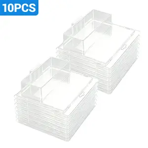 10-Pack Team Transport Protector Case,0.7mm Ultra-Thick PET Crystal Clear Snap Closure PVC-Free Acid-Free Durable Collectible Display