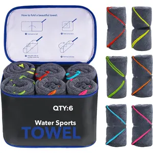 4 Pack Microfiber Camping Towel Quick Dry, Super Absorbent Travel Towel with  Bag, Lightweight Boat Towel for RV, , Gym, Beach, Pool, Swim,Family Trip