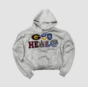 God Heals HBCU College Logo Printed Hoodie, Christian Faith Based Streetwear, Inspirational Graphic Pullover, Positive Message Gift for Men and Women