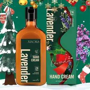 XIAOKS 100g Green Christmas Lavender Hand Cream 24 Hour Moisturizing Formula for Soft Hands 12.5cm x 4.92inch