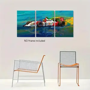 Modern Minimalist Wall Art Canvas Set, Alton Senna F1 Racing Legend HD Print Poster, Living Room Home Decor Unframed