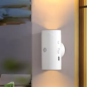 Rechargeable LED Night Light with Motion-Sensor, 3 Light Modes Indoor Light, Magnetic Staircase Light for Entryway, Bedside, Desk, Closet, Decorative Wall Light, USB Powered Lamp, Ambient Night Lights, Lighting Modes Adjustable