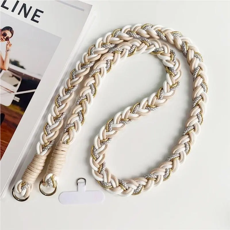 New Handmade Personalized Mobile Phone Lanyard - Detachable, Adjustable 118x2.2cm Necklace Strap with Crossbody Neck Clip Cord for Smartphones, Bags, Badge Holder Clip Phone Straps & Charms
