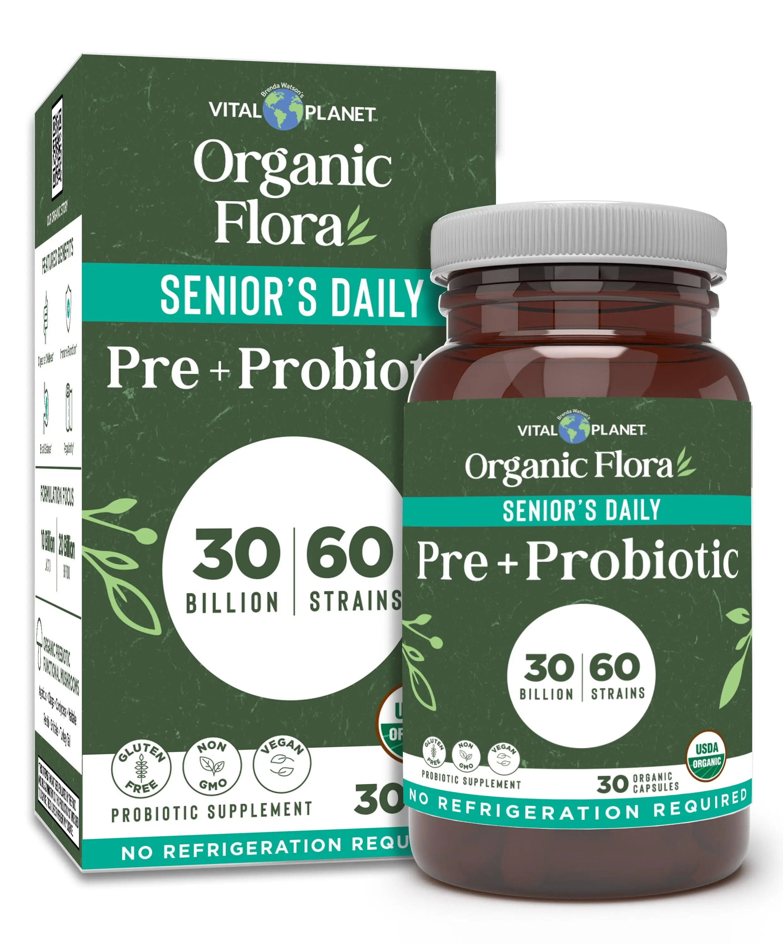 Organic Flora Senior’s Daily Probiotic Supplement