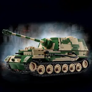 826PCS Elephant Tank Destroyer Building Blocks Set Desktop Ornaments Military Model Bricks Toys Collcetion Kids DIY Toys For Gifts