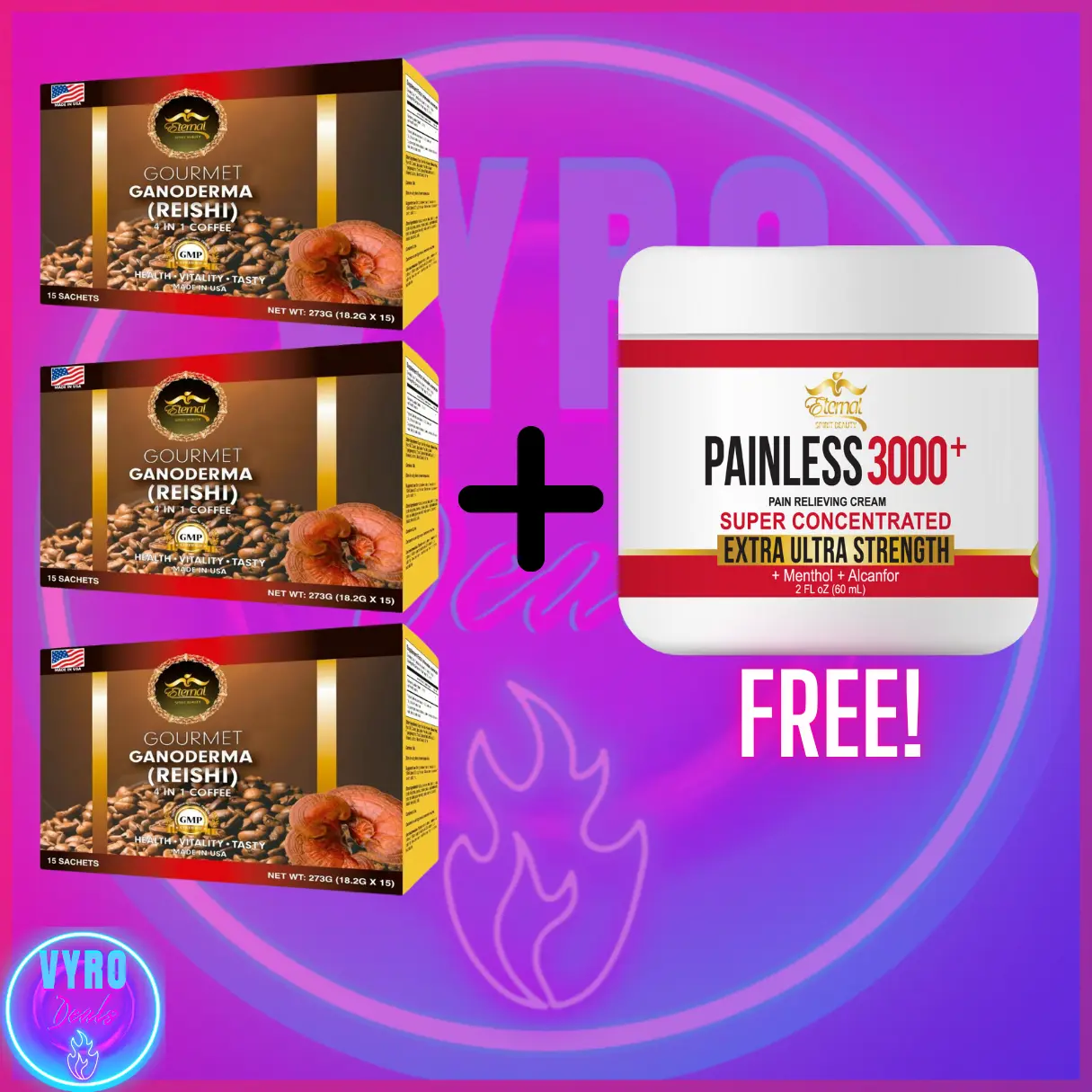 Cafe Con Ganoderma Coffee and Ganoderma Reishi Beverage Energy Boost Instant Latte