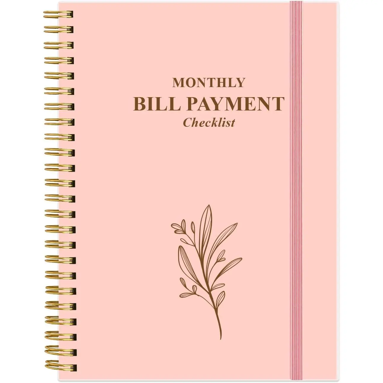 Monthly Bill Payment Checklist - Monthly Bill Organizer & Planner for Personal Budgeting Financial, Bill Payment  Notebook, 5.8" x 8.5", Pink