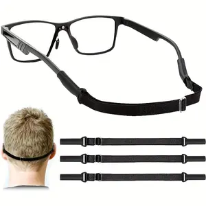Adjustable Eyewear Straps, No-Tail Comfort Fit Glasses Retainers, Durable Polyester, Size 7.5-13.5 Inch, Secure & Stylish Design