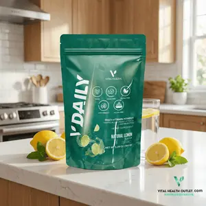 Vital Health V-Daily - All-in-One Multivitamin Powder & Superfood Shake with Probiotics & Amino Acids (Lime Flavor)