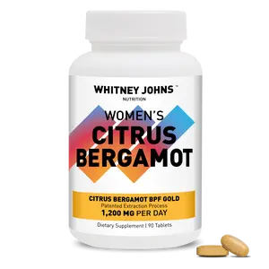 Whitney Johns Citrus Bergamot for Women, Bergamot Supplement for Womens Health and Wellness, Antioxidant,1200mg, 90 Tablets