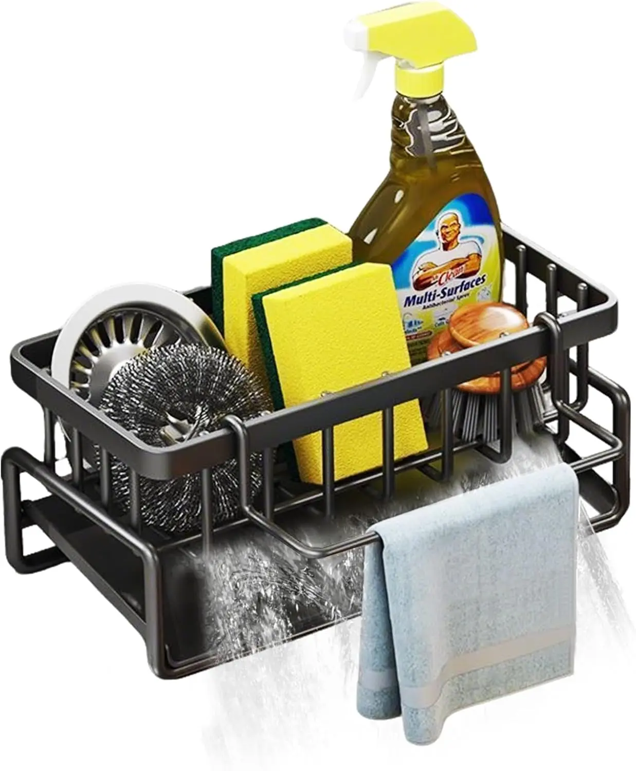 Self-Draining Kitchen Sponge Holder