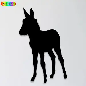 [1pc] Donkey Metal Wall Art, Lifelike Donkey Statue Mural, Ideal Gift for New Year, Easter, Donkey Decor Enthusiasts, Weather-Resistant Metal Wall Decor Wall Sculptures, Perfect for Garden Wall & Fence Animal Enthusiasts
