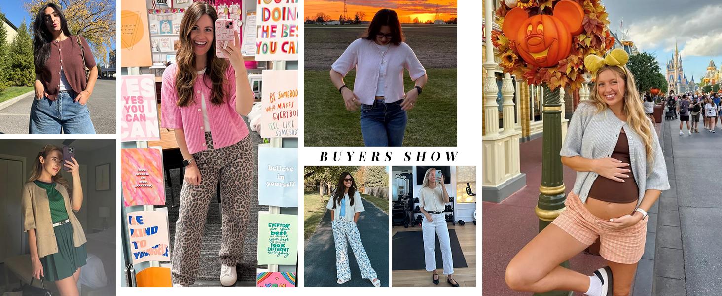 Ommig Women's Short Sleeve Cardigan Sweaters Crew Neck Soft Ribbed Knitting Button Down Tops Lightweight Breathable Summer Layering Cover Up Knitwear Top Flattering Fit for Casual Office Work Travel Springfresh Womenswear #SpringStatements Ommig Women's Short Sleeve Cardigan Sweaters Crew Neck Soft Ribbed Knitting Button Down Tops Lightweight Breathable Summer Layering Cover Up Knitwear Top Flattering Fit for Casual Office Work Travel Springfresh Womenswear #SpringStatements