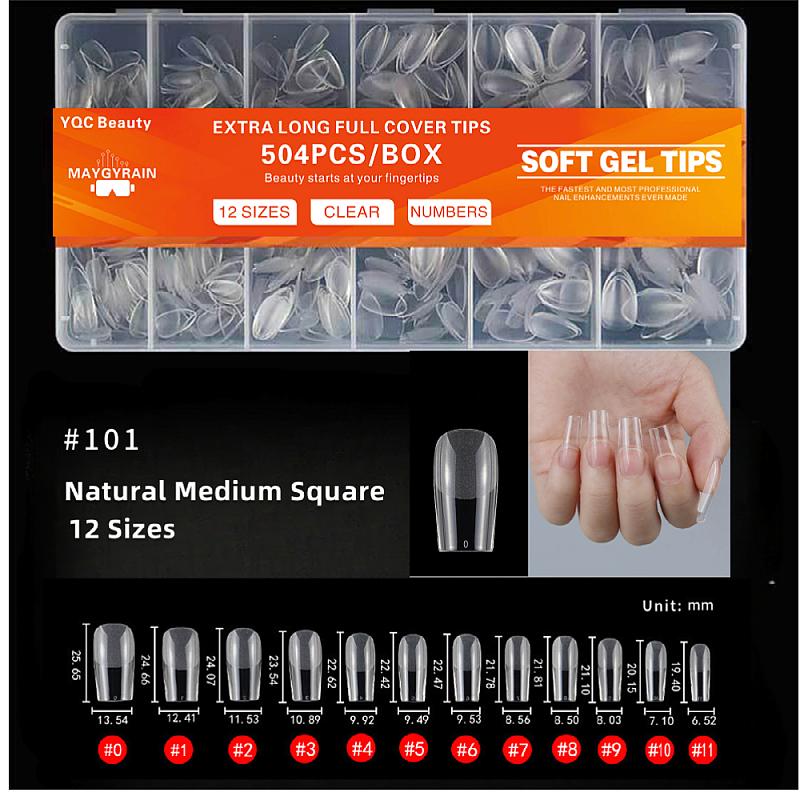 Gel Tips Almond Square Short Ballerina Fake Nails 504 pcs Pre-shape Gel Acrylic Nail Tips for Full Cover Nail Extension Home DIY Nail Salon 12 Sizes Gelly Tips acrylic nail art foot sock Nailcare Gel Tips Almond Square Short Ballerina Fake Nails 504 pcs Pre-shape Gel Acrylic Nail Tips for Full Cover Nail Extension Home DIY Nail Salon 12 Sizes Gelly Tips acrylic nail art foot sock Nailcare