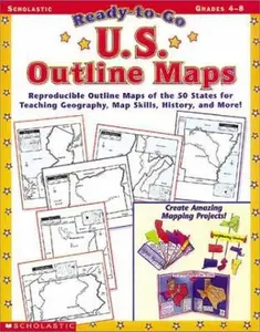 USED-Ready-To-Go U.S. Outline Maps by Scholastic Professional Books (Paperback)