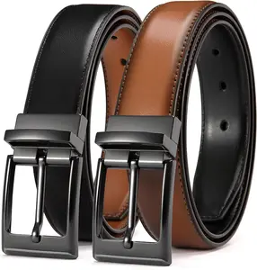 CHAOREN Reversible Belt Men 1 Piece - 1.25" Leather ress Belt - Trim to Fit for Elegant Style