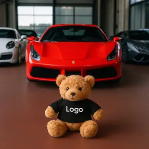 Car Emblem Teddy Bear - Soft Plush Toy with Auto Logo, Perfect Gift for Car Fans, Drivers, and Kids