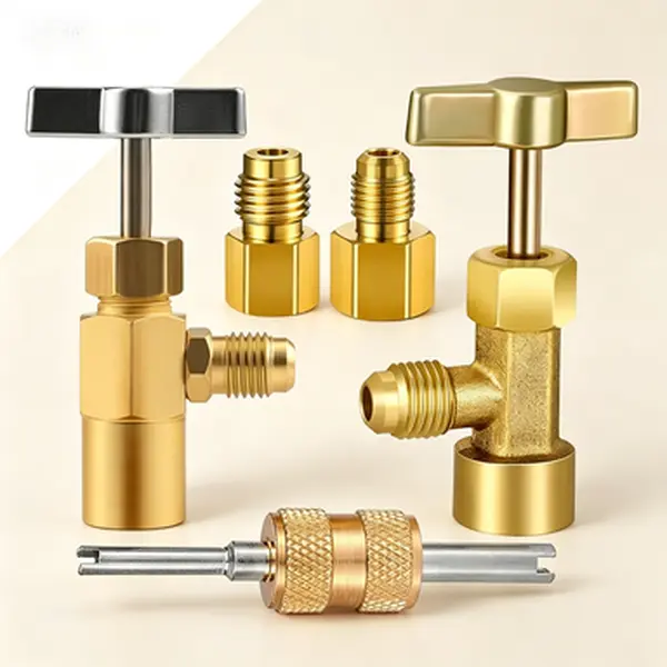 1pc R134A Self-Sealing Puncture-Style Refrigerant Can Tap Valve with Thick Seals, Metal 1/2 Inch Interface Thread, T-Handle for Easy Fingertip Control, Reusable Automotive AC Refilling Tool with Adapters & Wide Compatibility, Auto Accessories, Leak-Proof,