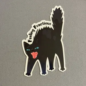 Feeling Fractious Cat Sticker for Notebooks Water Bottles and Computers