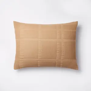 Standard Waffle Matelasse Quilt Sham Camel - Threshold designed with Studio McGee