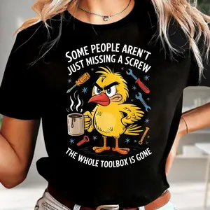 Some People Aren't Just Missing A Screw Graphic Shirt, Funny Duck T-shirt, Funny Handyman Gift, Adult Humor Shirt, Gift For Him