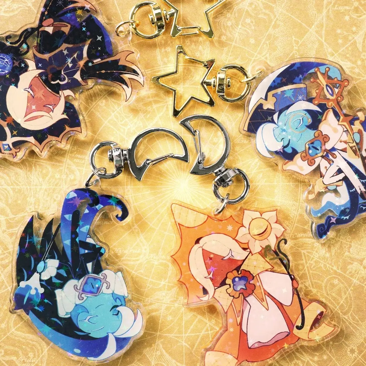 4 ops Shadow Milk and Pure Vanilla Cookie Run Kingdom Acrylic Keychains