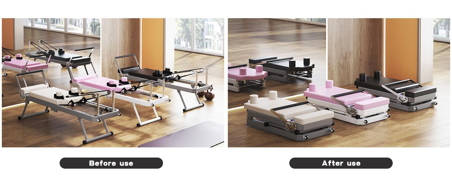 Foldable Pilates Machine for Home & Gym | 150kg Capacity, Multi-Exercise, Multi-Color, 5 Resistance Levels, Space Saving