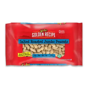 Gurley's Golden Recipe Salted Roasted Jumbo Peanuts 12z Nutritious Protein Snack Natural Flavor Bite Fresh and Flavorful High in Protein and Fiber