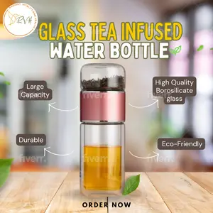 Glass tea Infused Water Bottle