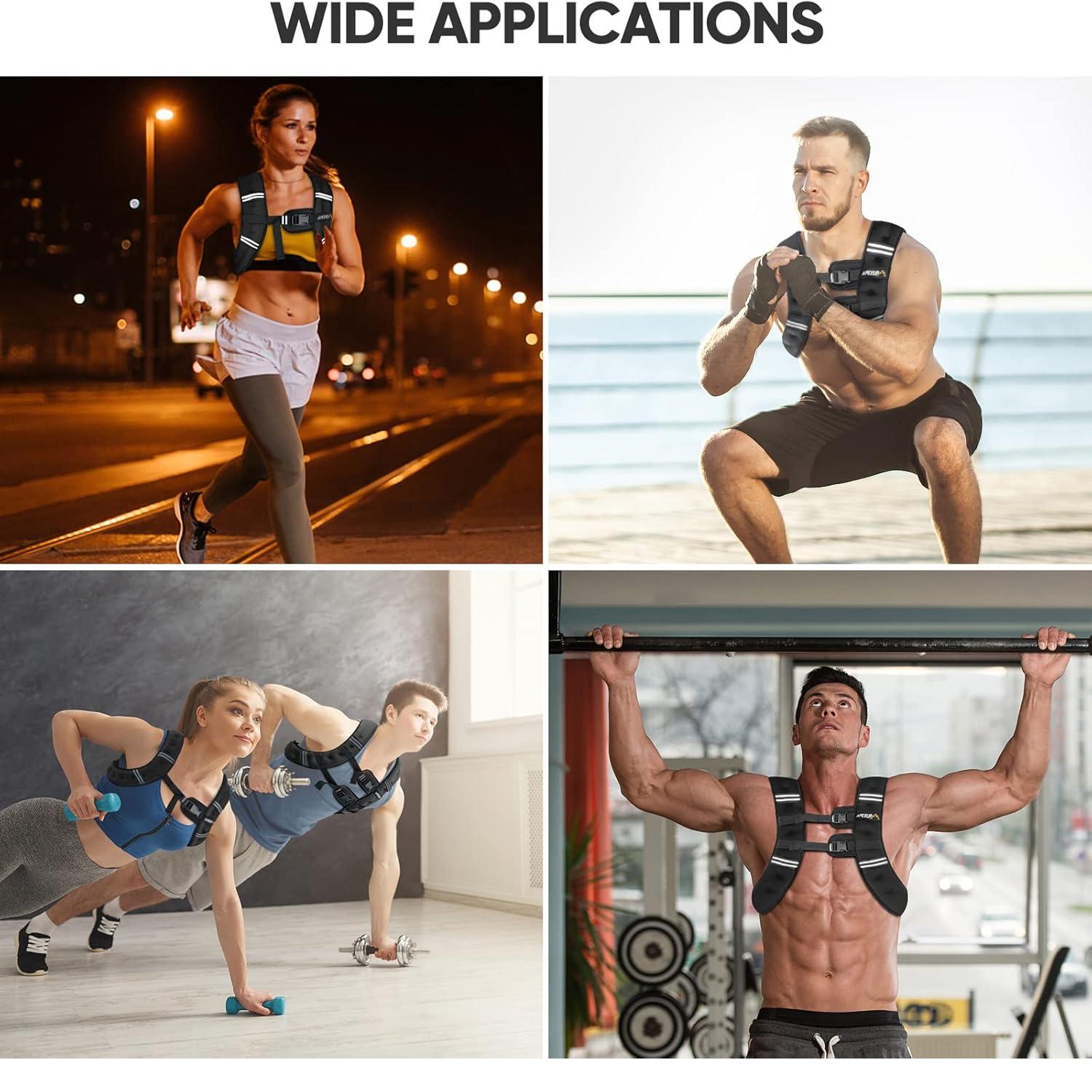 10LB Weighted Vest for Men & Women, Adjustable Workout Vest for Strength Training, Running, Fitness, Home Gym Equipment pink