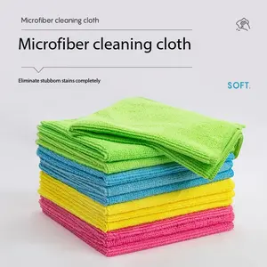Super Absorbent Microfiber Cleaning Cloth, Mixed Color Cleaning Towel, 25cm X 25cm, Durable Multi-Functional Household Cleaner, Microfiber Cleaning Rags