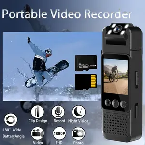 1080P Full HD wearable motion camera-portable video recorder with lithium polymer battery, clip-on design, one-button audio and video recording, Night Vision, security surveillance camera1080P
