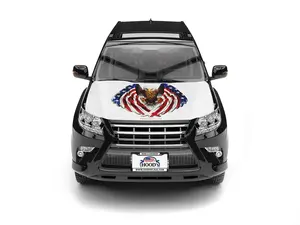 American Eagle Hood Cover 63x47inch High-Quality Fabric with Two Triangle Fasteners, Elastic Material, and Weather-Resistant Features