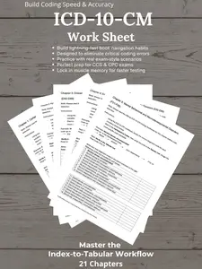 ICD-10-CM Practice Worksheet