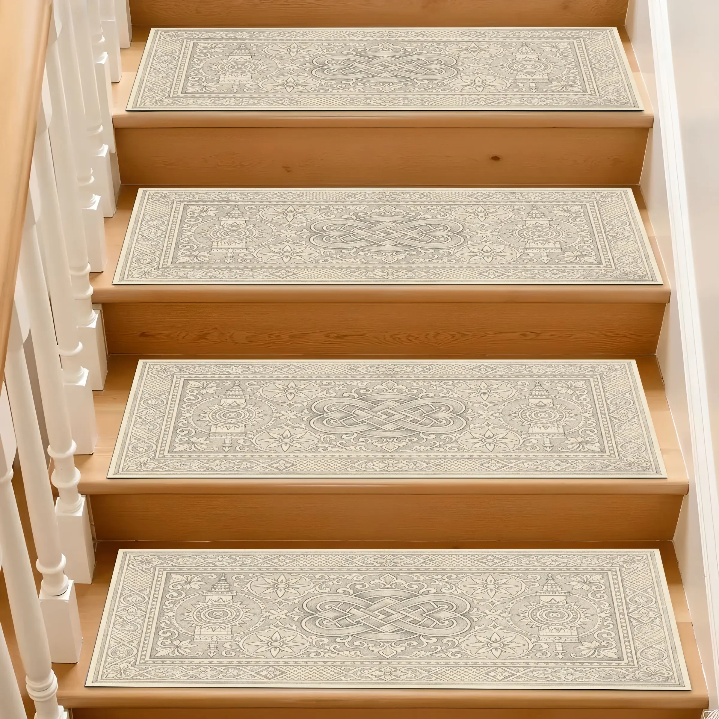 Vintage Diatomaceous Earth Stair Mat, Absorbent Non-Slip Wooden Step Rug, Quick-Dry Moisture-Drain Stair Gripper, Washable Anti-Slip Floor Mat, Absorbent Floor Mats